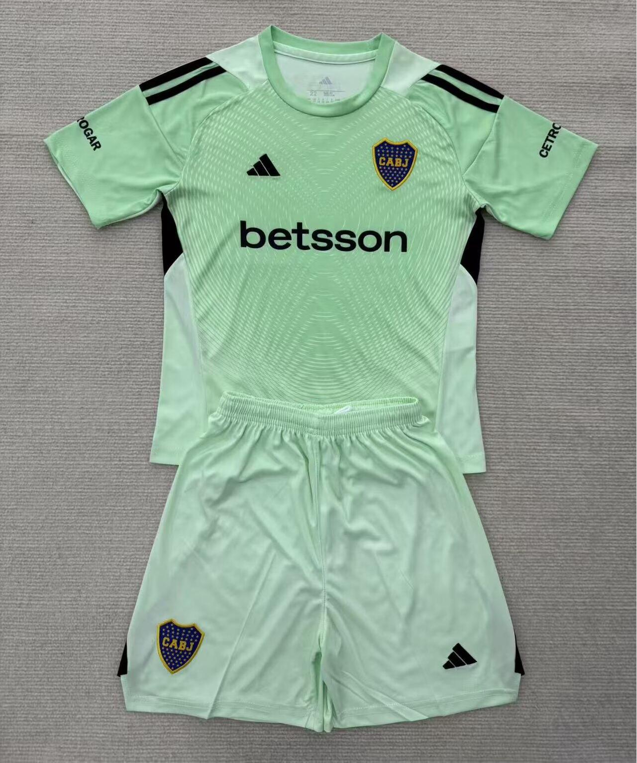 Kids-Boca juniors 25/26 GK Green Soccer Jersey